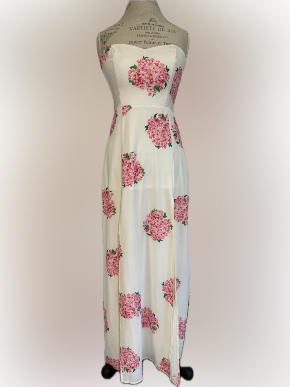 Floral Strapless Maxi Dress